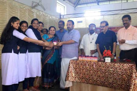Kerala Feeds distributes menstrual cups to 1800 children in Ollur Constituency