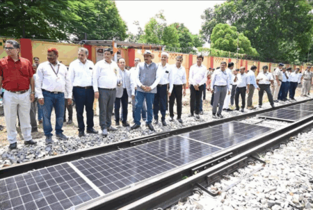 Removable Solar Panels on Railway Tracks