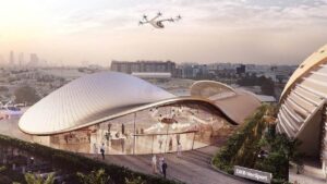 UAE flying taxi, vertiport construction