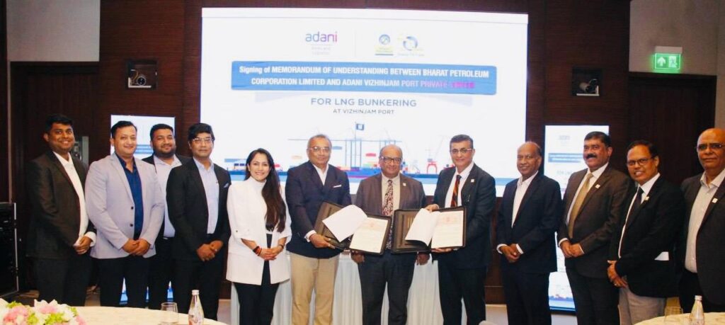 adani ports and bpcl lng bunkering vizhinjam