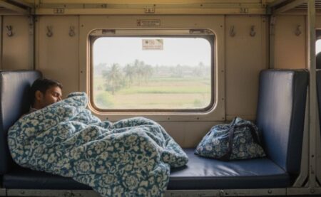 indian railway printed blanket covers