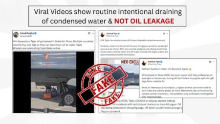 Tejas Oil Leakage Fact Check