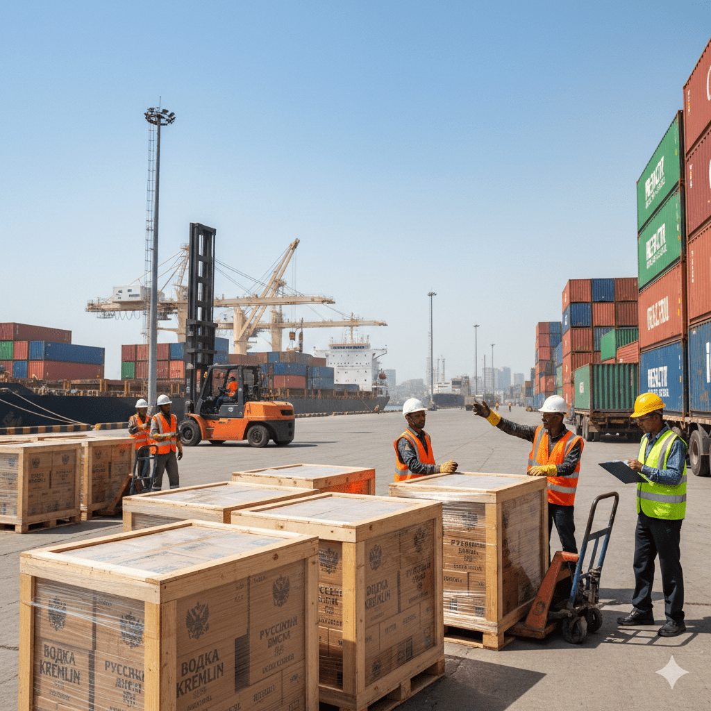 Russian alcohol exports to India