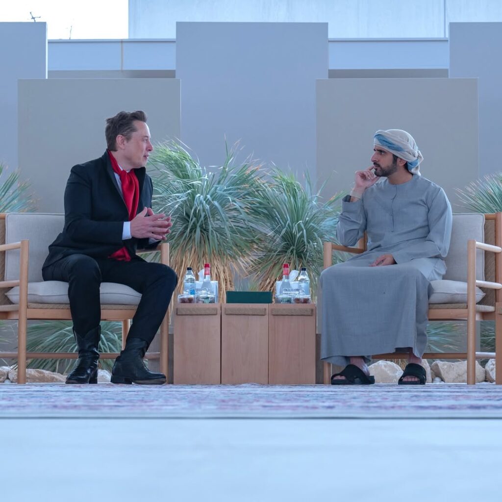 Sheikh Hamdan meets Elon Musk Dubai