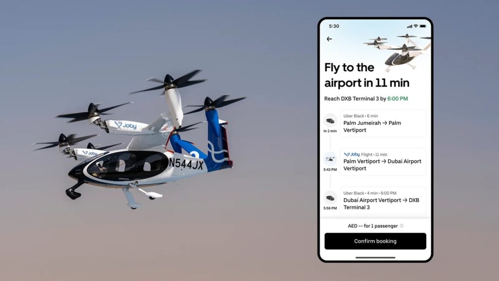 Uber Joby Aviation air taxi launch