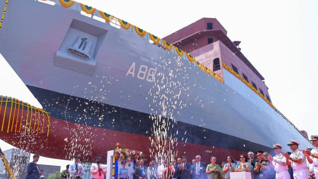 INS Krishna Cadet Training Ship launch