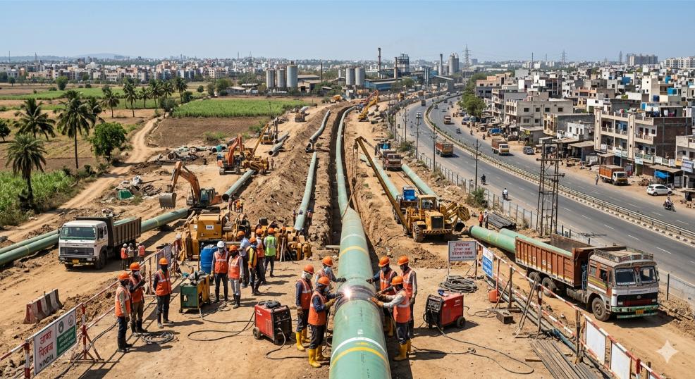 india piped natural gas infrastructure fast track
