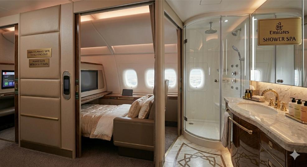 Emirates First Class En-Suite Bathrooms