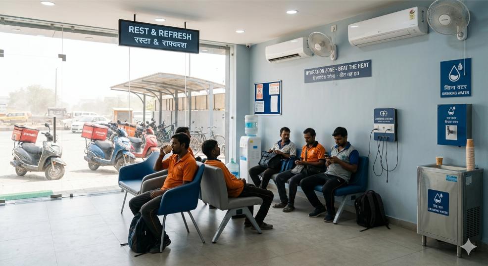 Amazon India Ashray rest centres for delivery partners