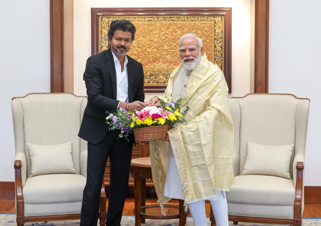 Tamil Nadu CM Vijay meets PM Modi