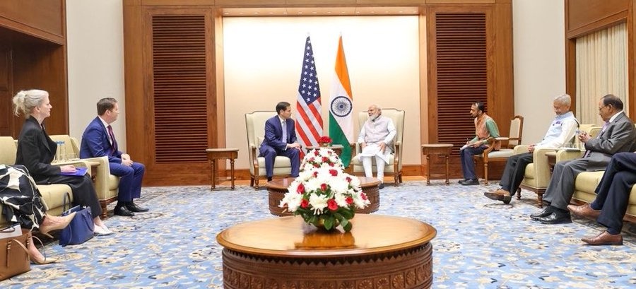 Modi Rubio Delhi Meeting