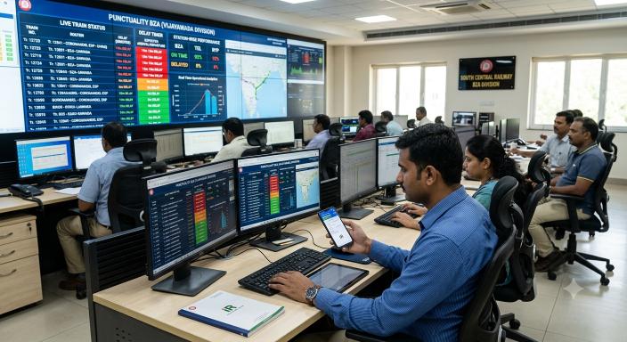 Indian Railways train punctuality app