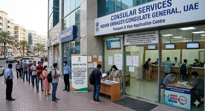 UAE Indian passport visa services transition Al Hind