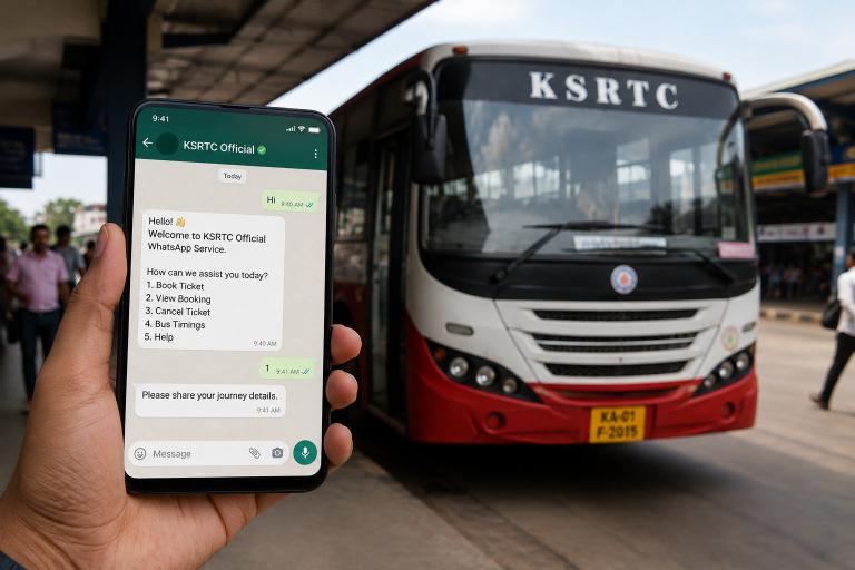 KSRTC WhatsApp ticketing system