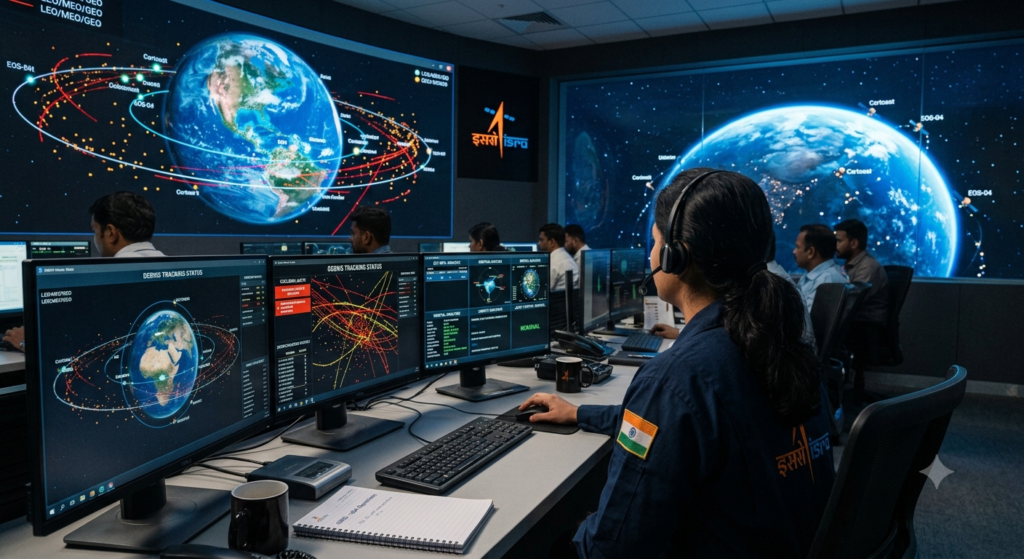 Indian satellites collision risk LEO