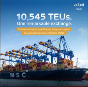 Vizhinjam Seaport MSC Irene container exchange