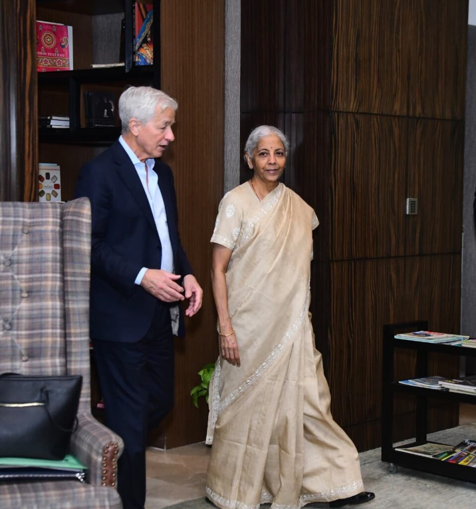 JPMorgan CEO Jamie Dimon Meets Nirmala Sitharaman