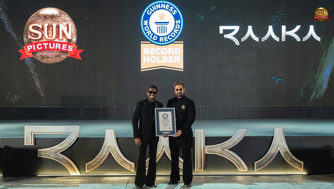രാക ഗിന്നസ് ബുക്കിൽ | Raaka Sets World Record Allu Arjun Atlee Raaka Guinness World Record
