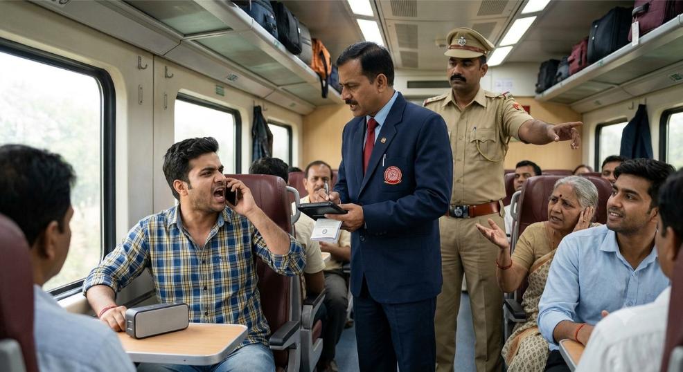 Loud Music Penalty Indian Railways