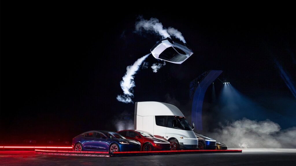 Elon Musk flying car Tesla Roadster